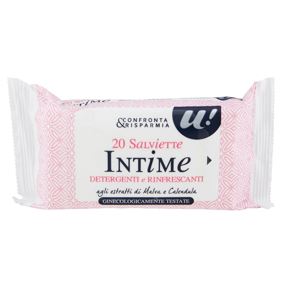 20 SALVIETTE INTIME DETERGENTI E RINFRESCANTI U! Confronta & Risparmia